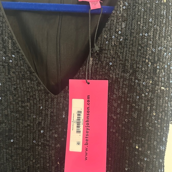 Betsey Johnson Black Sequin Dress Medium NWT - Picture 7 of 11